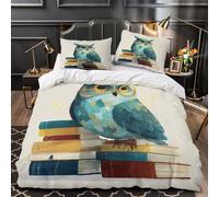 TBZXEEWOE Escena de Invierno Funda de Edredón de poliéster Juego de 3 Piezas Diseño 3D Cremallera Oculta Incluye Fundas de Almohada Transpirable Cuento de Hadas Funda Edredon for niña King（220x240cm）