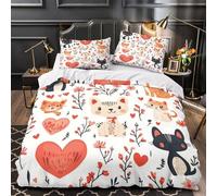 TBZXEEWOE Escena del Mercado Nocturno Funda de Edredón Cierre de Juego de 3 Piezas Estampado 3D Incluye Fundas de Almohada Vibrante Calle Urbana Funda Edredon for Adolescentes King（220x240cm）