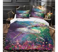 TBZXEEWOE Figura de ángel Funda de Edredón 3 Piezas Suave Impresión 3D Cierre de Cremallera Oculta con Fundas de Almohada Lavables Escultura Blanca Suave Funda Edredon for niños Super King（260x220cm）