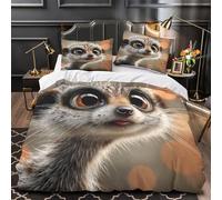 TBZXEEWOE Lindo bebé Koala Funda de Edredón Incluye Fundas de Almohada Juego de 3 Piezas Suave Impresión 3D Cierre de Cremallera Oculta Animal de Peluche Suave Funda Edredon for niña King（220x240cm）