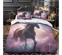 TBZXEEWOE Lobo místico Funda de Edredón Cremallera Oculta Microfibra Suave 3 Piezas Estampado 3D con Fundas de Almohada Antialérgica Arte fantástico_2 Funda Edredon for jóvenes Super King（260x220cm）