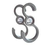 TC BABY'S - Ganchos para cochecito, accesorios para bebé, sujeta bolsas, universal, antideslizante, colgador de juguetes (Gris)