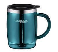 TC DESKTOP Cup - Taza térmica de acero inoxidable y plástico, 0,35 l, mantiene el calor o el frío durante más tiempo con manta, antiderrames, para oficina, camping, byTHERMOS; taza de oficina, cabe
