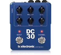 TC Electronic DC30 PREAMP Pedal de Guitarra | Preamp de Guitarra de Doble Canal con Controles de Canal Independientes, Aumento Pre/Post y Salidas Dedicadas para DI y Auriculares.
