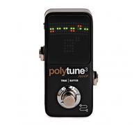 TC Electronic Afinador polifónico POLYTUNE 3 NOIR con múltiples modos y BONAFIDE BUFFER