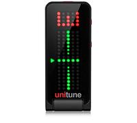 TC Electronic UNITUNE CLIP NOIR Headline Black Clip-On Tuner con modos estroboscópico y cromático y pantalla de matriz de 108 LED para una calidad de afinación inigualable