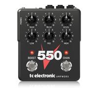 TC Electronic V550 PREAMP Pedal para guitarra | Previo de guitarra de dos canales con controles de canal independientes, refuerzo pre/post y salidas dedicadas para DI y auriculares.