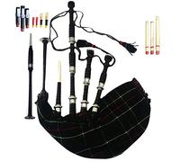 TC Scottish Great Highland - Gaita de palisandro, color plateado, con guía de gaita y accesorios