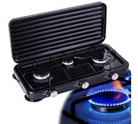TC Technic Hornillo de gas con 3 fuegos, hornillo de campamento turístico, 2 x 2,2 kW, 1 x 1,1 kW