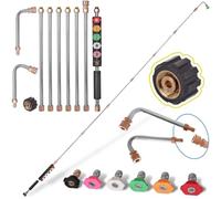 TC Technic - Lanza telescópica con rosca hembra M22 x 1,5, compatible con limpiadores de alta presión Kärcher HD/HDS (no Easy!Lock), modular de 280 cm, juego de lanzas angulares, 160 bar