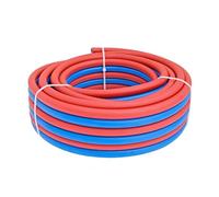 TC TECHNIC - Soplete de Corte Acetileno-Oxígeno - Manguera de Gas - Manguera de Soldadura - Manguera Doble También para Propano, Hidrógeno, Gas Natural, Nitrógeno, Argón 6,3x9mm, Twin Duet 25 M