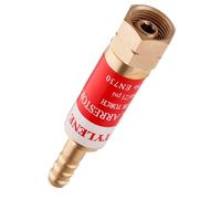 TC TECHNIC - Válvula Antirretorno de Llama para Acetileno, Protección Contra El Retorno de Llama, para Montar Entre El Soplete y La Manguera de Gas, Conexión 3/8"LH-9mm, ZAF-02A Seco
