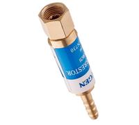 TC TECHNIC - Válvula Antirretorno de Llama para Oxígeno, Protección Contra El Retorno de Llama, para Montar Entre El Soplete y La Manguera de Gas, Conexión 1/4"-7mm, ZAF-02A Seco
