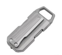 TC4 Llavero de aleación de titanio con clip para cinturón, herramienta multifunción, abrebotellas y destornilladores, accesorios de supervivencia al aire libre ligeros para camping y senderismo, plata