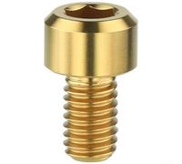 TC4 - Tornillos de fijación de abrazadera de freno en V M6 x 10 mm para bicicleta plegable MTB de carretera, perno hexagonal dorado con revestimiento de PVD, herramienta de hardware de ciclismo ligera