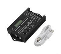 TC420 - Controlador LED RGB programable, temporizador, 5 canales, CC 12-24 V, tira LED, luz vegetal y publicidad, aluminio