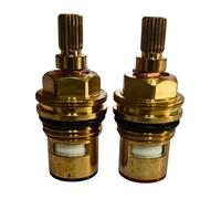 TC6 - Cartucho de grifo mezclador de repuesto para Bristan, Crosswater, Pegler, 1/2 vuelta, 7,6 mm x 20 ranuras, 53 mm de longitud, válvula de repuesto de cerámica para reparación de calor y frío