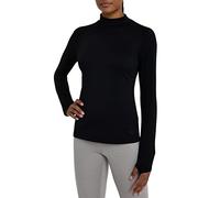 TCA Camiseta de Manga Larga de Entrenamiento SuperThermal para Mujer - Cuello Alto - Negro, L