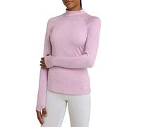 TCA Camiseta de Manga Larga de Entrenamiento SuperThermal para Mujer - Cuello Alto - Rosa, S