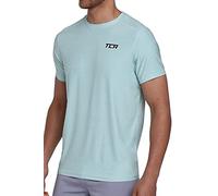 TCA Camiseta Deporte Hombre - Técnica de Manga Corta para Gym, Correr, Pádel, Senderismo - Secado Rápido - Azul Claro, L