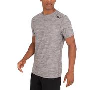 TCA Camiseta Deporte Hombre - Técnica de Manga Corta para Gym, Correr, Pádel, Senderismo - Secado Rápido - Gris Claro, M