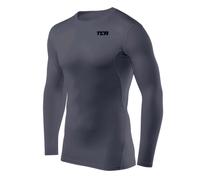 TCA Camiseta Interior Manga Larga HyperFusion de Compresión para Hombres - Gris