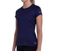 TCA Camiseta Manga Corta Atomic de Secado Rápido para Entrenamiento de Gym y Running para Mujer - Azul Oscuro, S