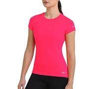 TCA Camiseta Manga Corta Atomic de Secado Rápido para Entrenamiento de Gym y Running para Mujer - Pink Flash (Rosa), S