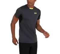 TCA Camiseta Manga Corta de Entrenamiento - Camisetas Gym Hombre de Secado Rápido y Cuello Redondo - Camiseta Gimnasio Hombre para Running Crossfit Padel - Gris Oscuro, M