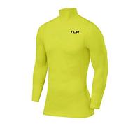 TCA Camiseta Manga Larga Térmica de Compresión para Hombres - Verde Brillante, M