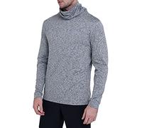 TCA Camiseta Térmica de Running con Cuello de Embudo para Hombre - Gris Claro (Vieja), M