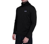 TCA Camiseta Térmica de Running con Cuello de Embudo para Hombre - Negro, S