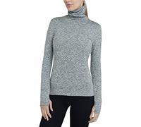 TCA Camiseta Térmica de Running con Cuello de Embudo para Mujer - Gris Claro, M