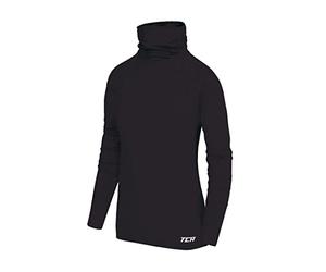 TCA Camiseta Térmica de Running con Cuello de Embudo para Ninas - Negro, MY 8-10 Años