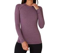 TCA Camiseta Térmica Mujer Manga Larga con Tecnología SuperThermal - para Deporte, Running, Gym, Crossfit - Morado, L