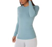 TCA Camiseta Térmica Mujer Manga Larga con Tecnología SuperThermal - para Deporte, Running, Gym, Crossfit - Cian, M
