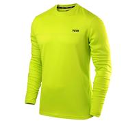 TCA Camisetas Manga Larga Hombre - Camiseta Manga Larga Hombre Running con Cuello Redondo - Camiseta Hombre Manga Larga Corte Semi-Ajustado - Verde Brillante, XXL