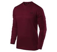 TCA Camisetas Manga Larga Hombre - Camiseta Manga Larga Hombre Running con Cuello Redondo - Camiseta Hombre Manga Larga Corte Semi-Ajustado - Cabernet, L
