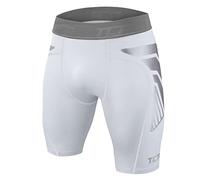 TCA CarbonForce Hombre Pantalones Cortos Térmicos con Baselayer Da Compresión Pro - Blanco, XL