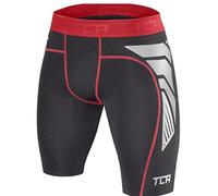 TCA CarbonForce Hombre Pantalones Cortos Térmicos con Baselayer Da Compresión Pro - Negro/Rojo, M