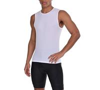 TCA Chaleco de Ciclismo para Hombre Capa Interior sin Mangas Ligera y Transpirable - A Prueba de Viento, Secado rápido, Ajuste atlético - Blanco, XL