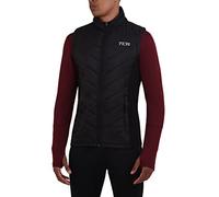 TCA Chaleco Excel Runner Acolchado y ligero para Caminata y Térmico Senderismo con Bolsillos con Cremallera para Hombre - Negro, L