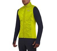 TCA Chaleco Excel Runner Acolchado y ligero para Caminata y Térmico Senderismo con Bolsillos con Cremallera para Hombre - Verde Brillante, S