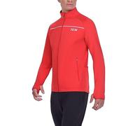 TCA Chaqueta Térmica de Ciclismo y Running para Hombres, Reflectante, Transpirable y Cortaviento, con Bolsillos con Cierre - Rojo, L