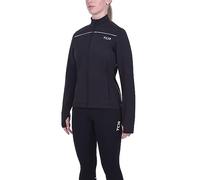 TCA Chaqueta Térmica de Ciclismo y Running para Mujeres, Reflectante, Transpirable y Cortaviento, con Bolsillos con Cierre - Negro, M