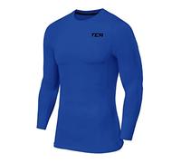 TCA Hombre ProPerformance Camiseta Compresión Termica - Manga Larga - Azul Brillante, XXL