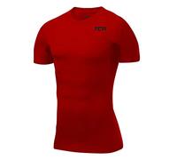 TCA Hyperfusion - Hombre Función Camisa/Camiseta de compresión con Manga Corta - Rojo, XL