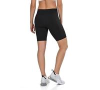 TCA Mallas Cortas Mujer - Short Deportivo Mujer Cintura Alta y Control de Abdomen - 2 Bolsillos Laterales Abiertos - Mallas Cortas de Ciclismo Correr y Gym - Negro, L