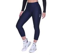 TCA Mallas de Ciclismo Acolchadas para Mujeres, Cintura Alta, Transpirables, con Bolsillos, Antideslizantes y de Secado Rápido - Azul Oscuro, S