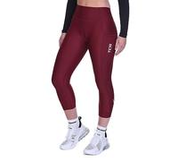 TCA Mallas de Ciclismo Acolchadas para Mujeres, Cintura Alta, Transpirables, con Bolsillos, Antideslizantes y de Secado Rápido - Cabernet, XS